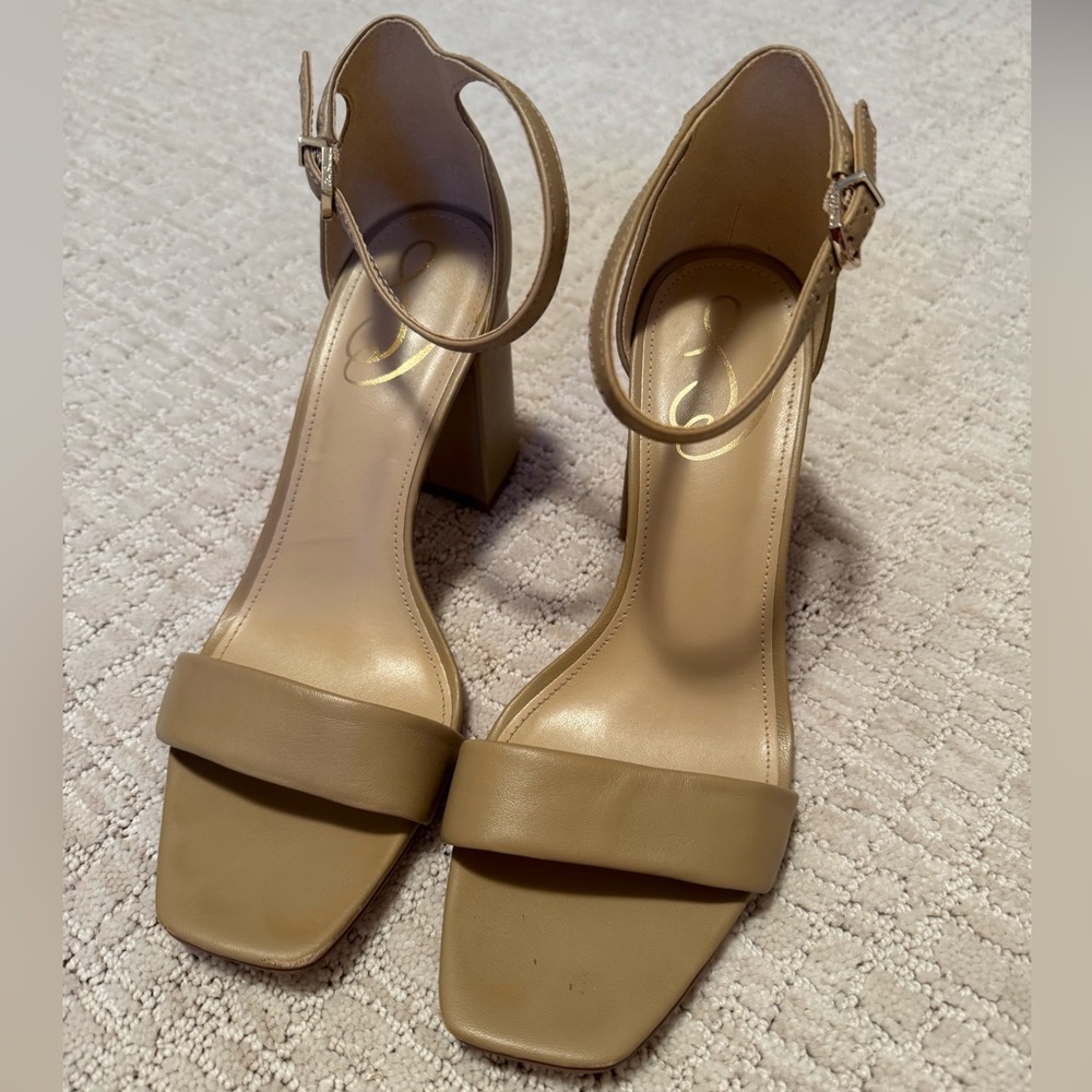 Sam Edelman Tan Ankle Strap Heels